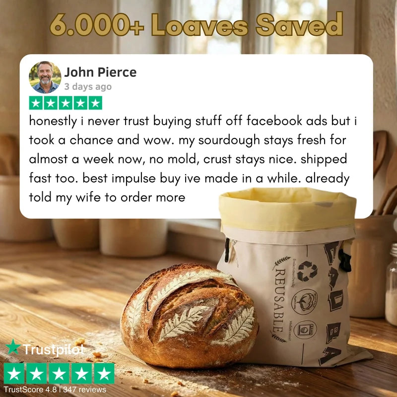 Premium 100% Cotton-Beeswax Bread Bags