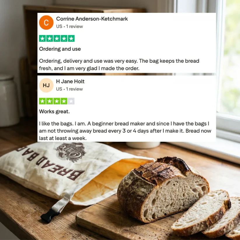 Premium 100% Cotton-Beeswax Bread Bags